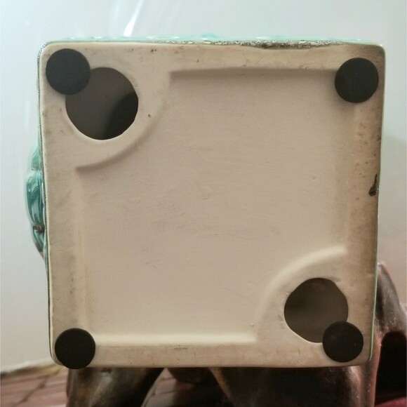 Vintage Midcentury Green Ceramic Owl Statue 11"x5"x4.5" - Picture 7 of 7